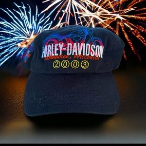 Harley Davidson 🆕 100th Year Anniversary Black Cap with tag attached